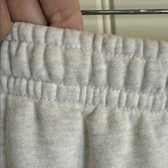 Lazypants Sweatpants High-waisted Wide Waistband Greyish Bone Women's Size L - Picture 6 of 15